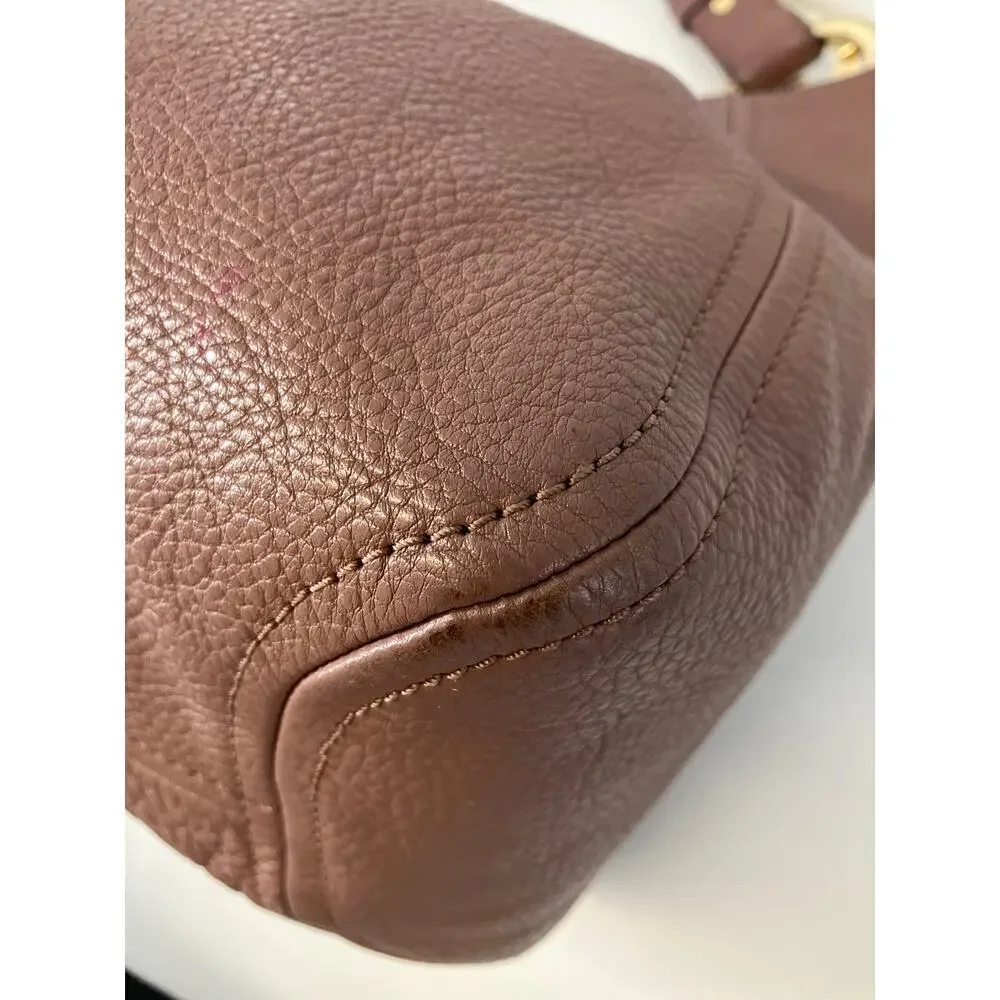 Michael Kors, large mauve leather shoulder bag